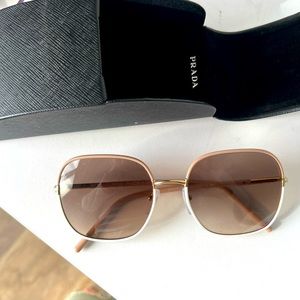 Prada Decode Sunglasses - SPR 67X in Beige/White